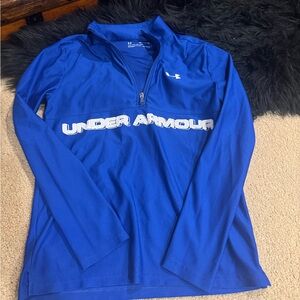 Youth XL 3/4 Blue zip up - Under Armour